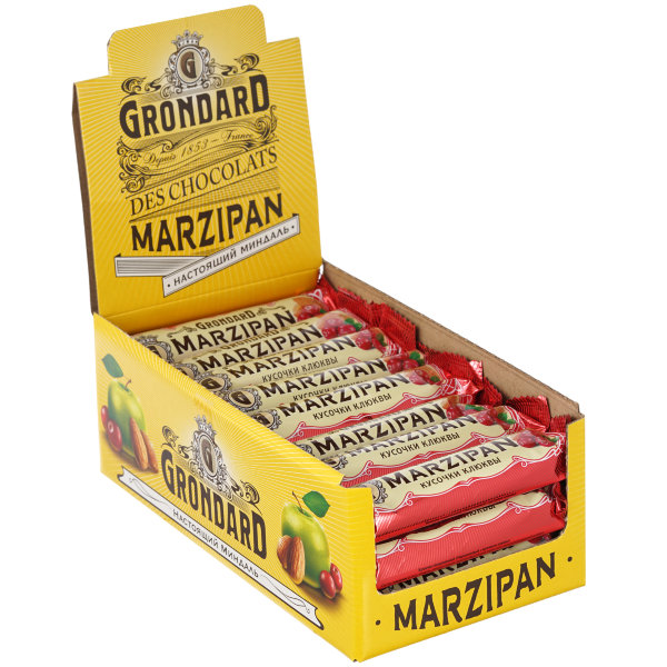 №1 TM Grondard     (8415) Батончики глазированные Марципановые Клюква, (24шт по 50г)    в Белой Калитве