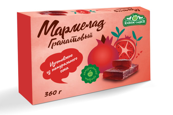 №2 Мармелад  "Гранатовый" белевский 360г  в Белой Калитве