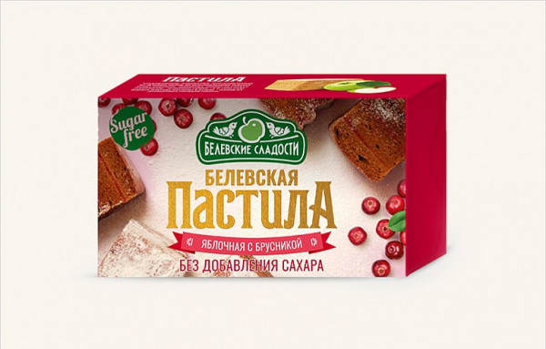 №2 Пастила  200г диетическая с КЛЮКВОЙ, НОВЫЙ ФОРМАТ (4*50г)    в Белой Калитве
