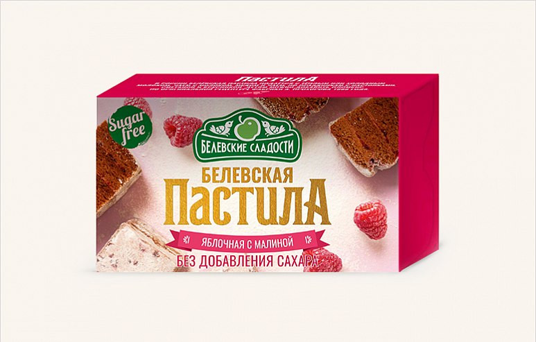  Пастила  200г диетическая с МАЛИНОЙ, НОВЫЙ ФОРМАТ (4*50г)   в Белой Калитве