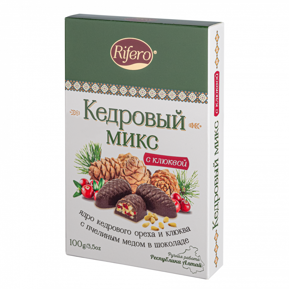  Риф и ко Конфеты "Кедровый микс КЛЮКВА" 100г     в Белой Калитве
