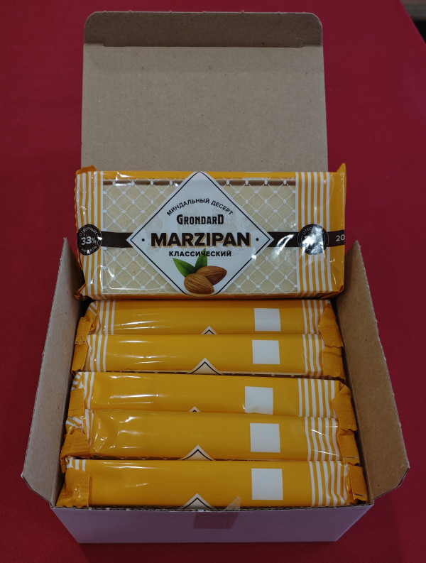 №1 TM Grondard      (11133) Марципан 33%, (блок 6 шт по 200г)             в Белой Калитве