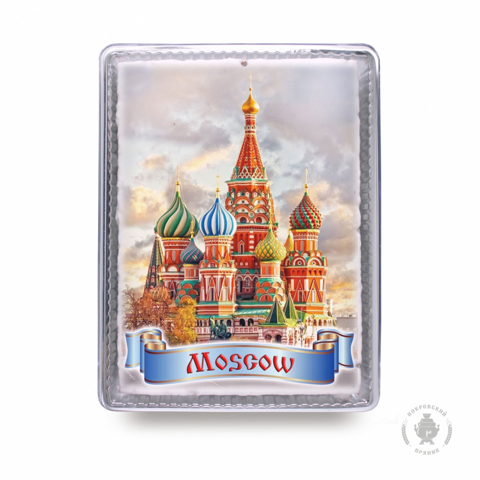  Пряник 600г MOSCOW с фотопечатью (в подарочной пластиковой упаковке)  в Белой Калитве