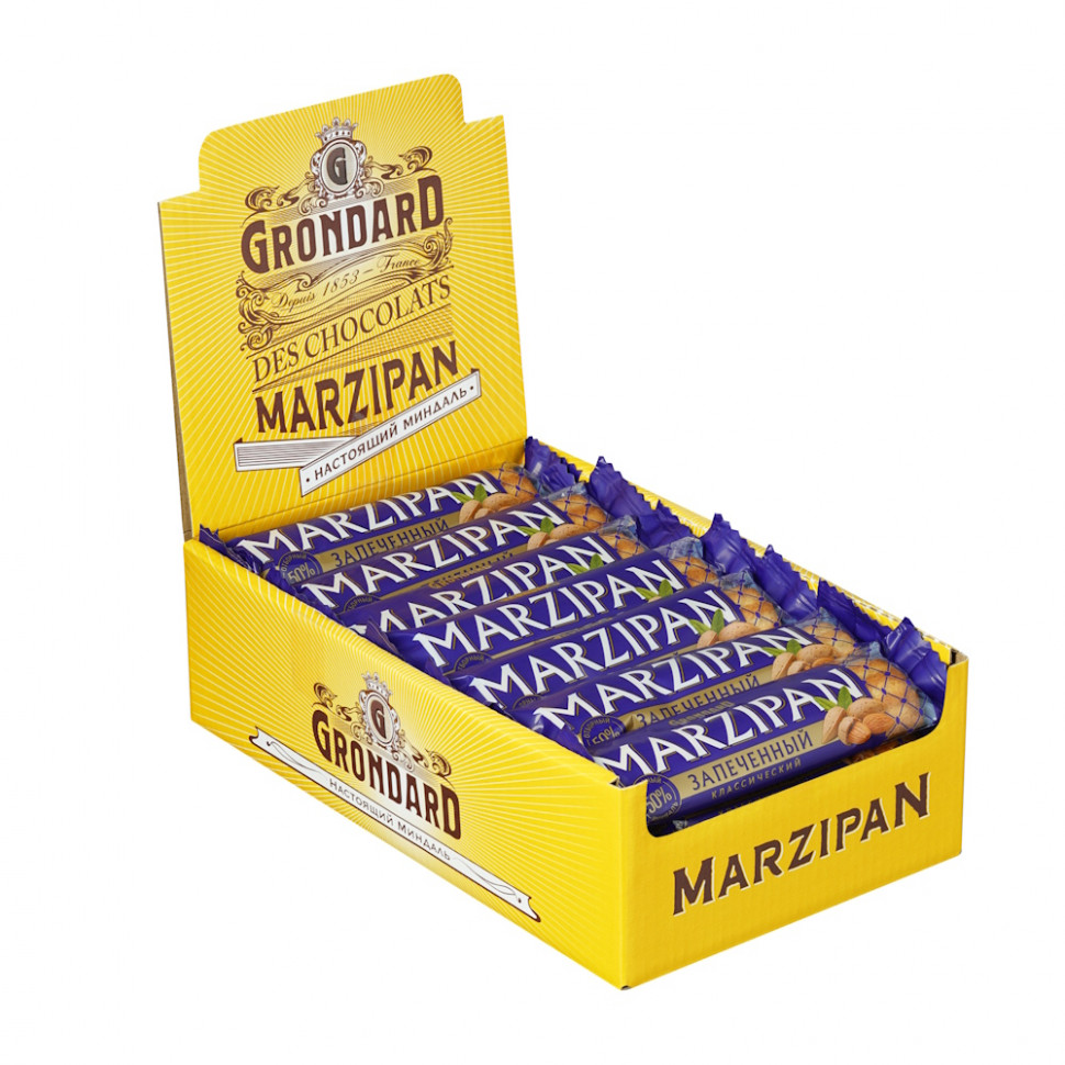  TM Grondard   (11161) Батончики НЕглазированные Марципановые Запечённые, (28шт по 40г)    в Белой Калитве