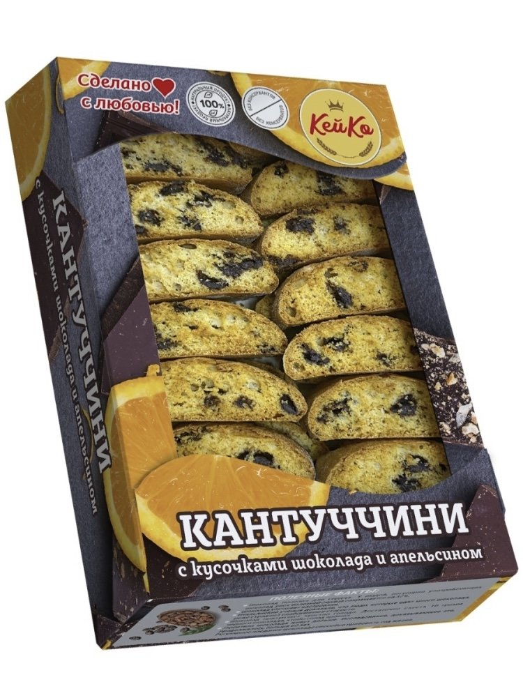  Кей Ко Кантуччини с кусочками шоколада и апельсином, 200г   в Белой Калитве