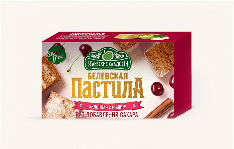  Пастила  200г диетическая С ВИШНЕЙ, НОВЫЙ ФОРМАТ (4 шт по 50гр)    в Белой Калитве