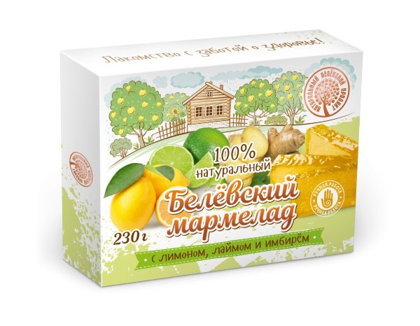 №2 Мармелад белевский "Лимон-лайм-имбирь" 230г  в Белой Калитве