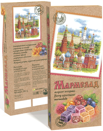 №2 Сладарт Мармелад Ассорти ягодное в сахарной пудре, 200г    в Белой Калитве