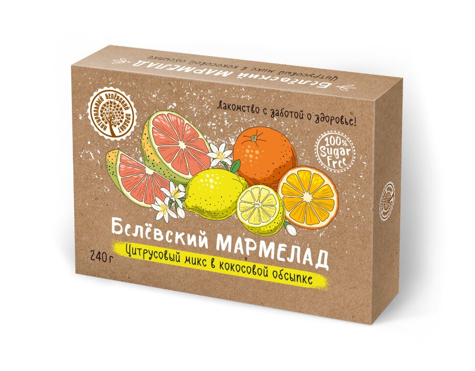  Мармелад белевский на фруктозе 240г "Цитрусовый микс" в Белой Калитве