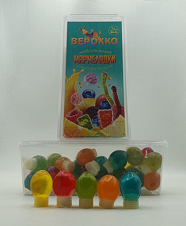 №2 Жевательный мармелад Лампочки, 250г      в Белой Калитве