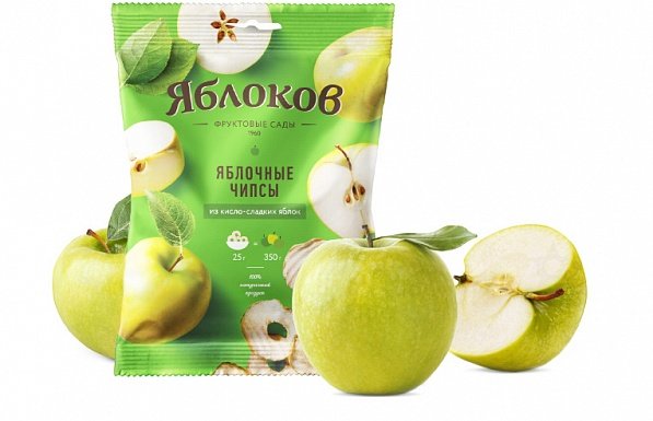  Яблочные чипсы из кисло-сладких яблок 25г в Белой Калитве