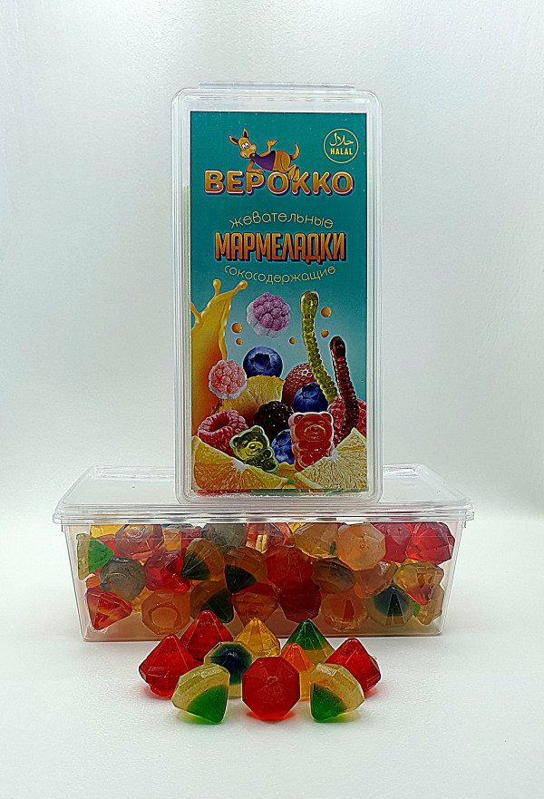 №2 Жевательный мармелад Самоцветы, 250г      в Белой Калитве
